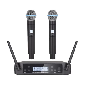 Verbex VT-GLXD4 UHF Wireless Black Microphone System (2 Hand Mic)