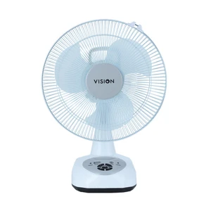 Vision 12 Inch White Rechargeable Table Fan