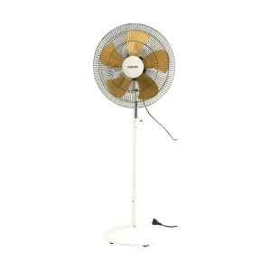 Vision Turbo 18 Inch White & Gold Stand Fan