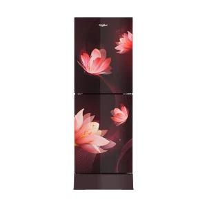 Whirlpool Fresh Magic Pro 236L Glass Door Florina Red Refrigerator #FMPRO2