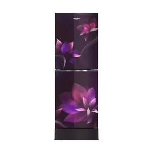 Whirlpool Fresh Magic Pro 257L Glass Door Inverter Floret Purple Refrigerator #76990