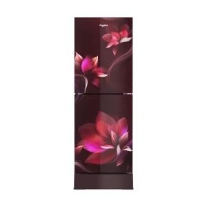 Whirlpool Fresh Magic Pro Inverter 236L Glass Door Floret Red Refrigerator