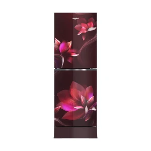 Whirlpool Fresh Magic Pro Inverter 278L Glass Door Floret Red Refrigerator