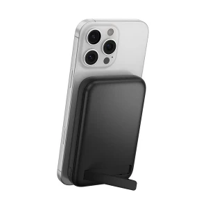 WiWU Classic Stand 10000mAh Black 22.5W Magnetic Wireless Charging Power Bank With Stand