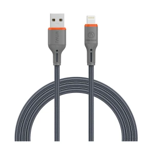 Wiwu FlameGuard USB Male to Lightning Male, 1.2 Meter, Gray Charging & Data Cable #Wi-C095