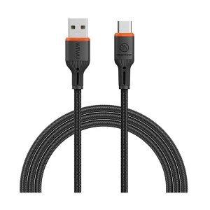 Wiwu FlameGuard USB Male to Type-C Male, 1.2 Meter, Black Charging & Data Cable #Wi-C096
