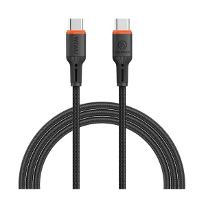 Wiwu FlameGuard USB Type-C Male to Male 1.2 Meter Black Charging & Data Cable #Wi-C098 (C-C) (60W)