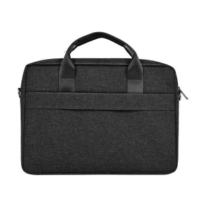 WIWU Minimalist Pro 2 14 Inch Black Laptop Bag with Detachable Shoulder Strap