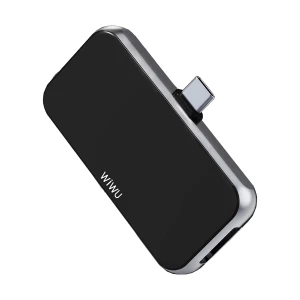 WIWU Type-C Male to HDMI USB Type-C 3.5mm Audio Female Black Multi-Interface HUB # T5 Pro