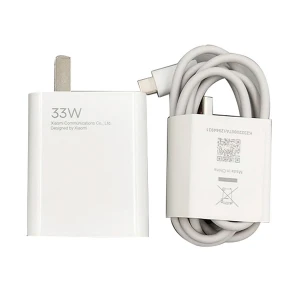 Xiaomi 33W US White USB Charger / Charging Adapter with USB to USB-C White Charging Cable #MDY-11-EX