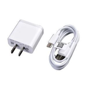 Xiaomi 3A White USB Wall Charger with USB to USB-C White Charging Cable #MDY-08-ES