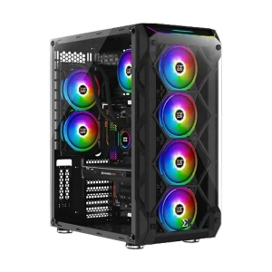 Xigmatek Overtake Full Tower Black (Tempered Glass) E-ATX Gaming Casing # EN46416