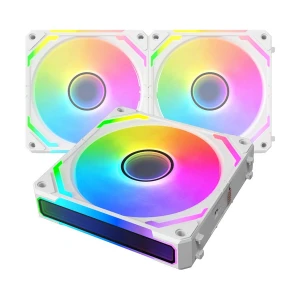 Xigmatek Starlink Ultra Arctic ARGB 120mm (3 Pack) White Casing Cooling Fan #EN40856