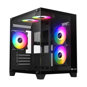 Xtreme S270B Mid Tower M-ATX Black Gaming Desktop Casing With 5 ARGB Fan