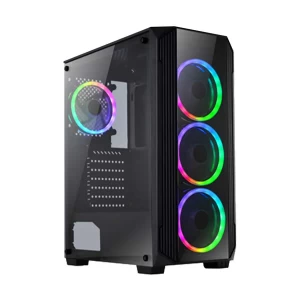 Xtreme XJOGOS 200-12 RGB Mid Tower Black ATX Gaming Desktop Casing
