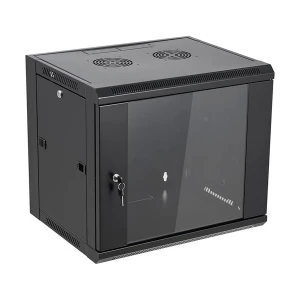 Xtreme XR9U 9U Rack Glass Door Wall Mount Network Cabinet with 6 port PDU, 2 x Cooling Fan & Tray