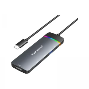 Yuanxin X-32036 Type-C Male to HDMI,USB 3.0, USB 2.0, TF, SD & PD Female Black Converter # X-32036