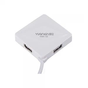 Yuanxin YXH-55 USB Male to Quad USB Female White Hub #YXH-55