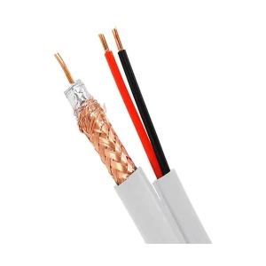 YuanYang RG59 CCTV coaxial cable with 2 power wire white (1 Meter)