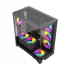 1st Player Mi8 Mid Tower Black ATX Gaming Desktop Casing with Fan, HUB & Controller