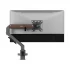 AOC AM200H3 17-34 Inch Gray & Wood Grain Adjustable Single Arm Monitor Desktop Mount Stand
