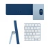 Apple iMac (Late 2023) Apple M3 Chip 8GB RAM, 256GB SSD 24 Inch 4.5K Retina Display Blue All in One PC #MQRC3xx/A