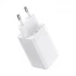 Baseus CCGP120202 GaN5 Pro USB & Dual USB-C 65W EU White Charger / Charging Adapter with USB-C to USB-C 1 Meter White Charging Cable #CCGP120202