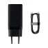 Baseus CCGP050101 GaN3 Pro USB & Dual USB-C 65W EU Black Charger / Charging Adapter with USB-C to USB-C 1 Meter Black Charging Cable #CCGP050101