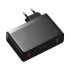 Baseus CCGP100201 GaN5 Pro USB & Dual USB-C 140W EU Black Charger / Charging Adapter with USB-C to USB-C 1 Meter Black Charging Cable #CCGP100201