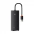 Baseus Lite Series WKQX030001 USB Male to Quad 3.0 & Type-C Female Cable / Converter / HUB