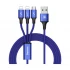 Baseus CAMLL-SU13 Rapid Series 3-in-1 USB Male to Micro & Dual Lightning Cable / Converter / HUB