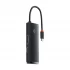 Baseus WKQX050001 Type-C Male to Dual USB 3.0, HDMI, SD, TF & Type-C Female Black Converter #WKQX050001
