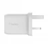 Belkin WCH013myWH BoostCharge Pro 65W PD 3.0 Dual USB-C White GaN Charger / Charging Adapter with PPS #WCH013myWH
