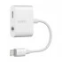 Belkin F8J212btWHT Lightning Male to 3.5mm & Female Lightning Converter
