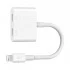 Belkin F8J198btWHT Lightning Male to Dual Female Lightning Converter