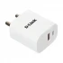 D-Link DPA-F3311 USB & USB-C 33W White Charger / Charging Adapter #DPA-F3311 (2 Pin, EU)
