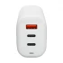 D-Link DPA-F6521 USB & Dual USB-C 65W GaN White Charger / Charging Adapter with USB-C to USB-C Charging Cable #DPA-F6521 (2 Pin, EU)