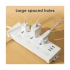 Deli 2 Pin 3 Port White Power Strip # ET410, (3 x USB) (2 Meter)