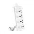 Deli 2 Pin 3 Port Power Strip specifications