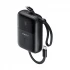 Havit PB5215 10000mAh Black Power Bank with LED Display, USB-C & Lightning Cable