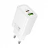Hoco N63 Gentle USB & USB-C 30W White (EU) Charger / Charging Adapter with USB-C to USB-C Cable