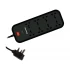 Honeywell 3 Pin 8 Port Black Power Strip #HC000015 (2 Meter)