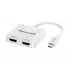 Honeywell Type-C Male to Dual HDMI Female Cable / Converter / HUB