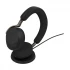Jabra EVOLVE3 75 MS LINK390C Stereo Bluetooth Black Professional Headphone (with USB-C Dongle & Wireless Charging Pad)