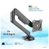 Kaloc KLC-DS200 Adjustable Single Arm Monitor Desktop Mount Stand