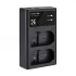 K&F Concept EN-EL15 Dual Slot Battery Charger With Type-C Cable #KF28.0006