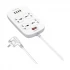 Ldnio 2 Pin 4 Port (3 Pin 4 Port) White Power Strip #SC4407(4 x USB)