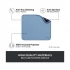 Logitech Studio Series Blue Grey Mouse Pad #956-000038 / 956-000034