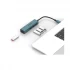 Onten OTN-9596 Type-C Male to Quad USB Female Gray USB HUB #OTN-9596