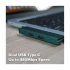 Onten OTN-UC52S USB Type-C Male to USB & Dual Type-C Female Crystal Teal USB HUB #OTN-UC52S